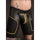 Mr S Leather NEOPRENE All Access Play Short | Black & Yellow
