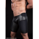 Mr S Leather NEOPRENE Lace-Up Football Short w/ Rear Zipper | Black