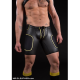 Mr S Leather NEOPRENE Lace-Up Football Short w/ Rear Zipper | Yellow & Black