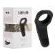 SONO: No.7 Cock Ring with Perineum Stimulator | Black Silicone