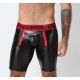 Cell Block 13 OCTANE Wet-Look Fetish Short | Black & Red