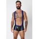 Cell Block 13 OCTANE Wet-Look Wrestling Singlet | Black & Blue