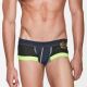 Stud OSLO Boxer Trunk | Denim & Neon Green