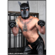 Mr S Leather Puppy Paw Mitts - Black / Grey