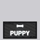 Mr. Riegillio  Rubber Velcro Patch - PUPPY - White