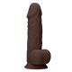 Realistic Dildo With Balls - Brown | 8.5 Inches