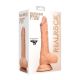 Realistic Dildo With Balls and Strap On Harness - Cream | 8 Inches