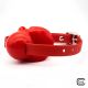 Silencilicone Ultra Restrictive Ball Gag with Locking Strap - Red/Black