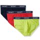 2(x)ist No Show Stretch Brief 3 Pack - Salsa | Lime | Navy
