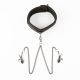 SEI MIO - Twin Tweaks - Velvet Collar with Nipple Clamps