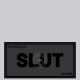 Mr. Riegillio  Rubber Velcro Patch - SLUT - Black