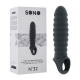 SONO: No.32 Stretchy Ribbed Penis Extension Sheath with Cocksling | Black