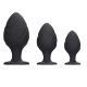 Swirled Butt Plug Set - Black