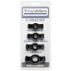 TitanMen Tools | Cock Ring Set Clear with Easy Grip Tabs: Black