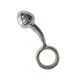 Titus Ergo Curved Butt Plug with Finger Ring: Medium | Stainless Steel