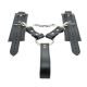 Leather Wrist Cuffs with Hog Tie & Handle