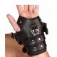 Triple Buckle Padded Leather Suspension Wrist Cuffs