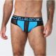 Cell Block 13 VELOCITY Rubber-Look Jockstrap | Blue & Black