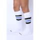 Cell Block 13 Tight End Knee High Socks | White