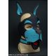 Mr S Leather Neo WOOF! Head Harness | Black & Aqua