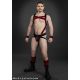 Mr.S Leather X-Factor Carbon Black Body Harness | Red