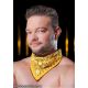 Mr.S Leather Zipper Pocket Neck Hanky - Yellow