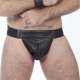 Titus Leather Zip Jockstrap - Black