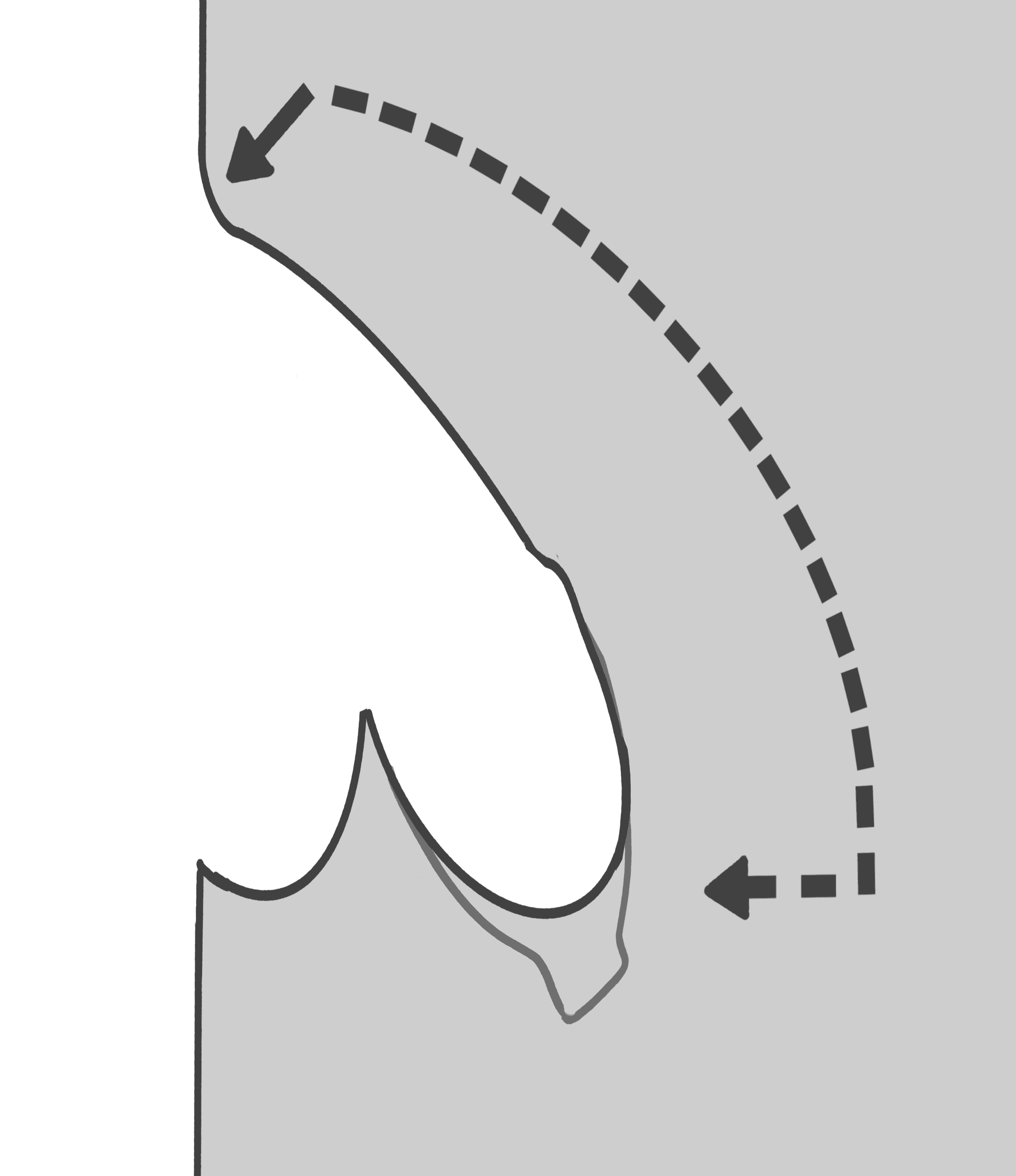 Illustration showing how to correctly measure for KINK3D chastity cage sizing