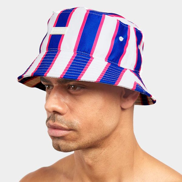 Project Claude BOYS CLUB Striped Bucket Hat | Blue/Pink
