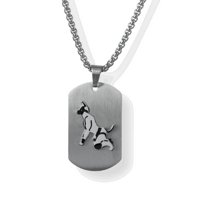 Master of the House PUPPY Dog Tag | Silver Matte